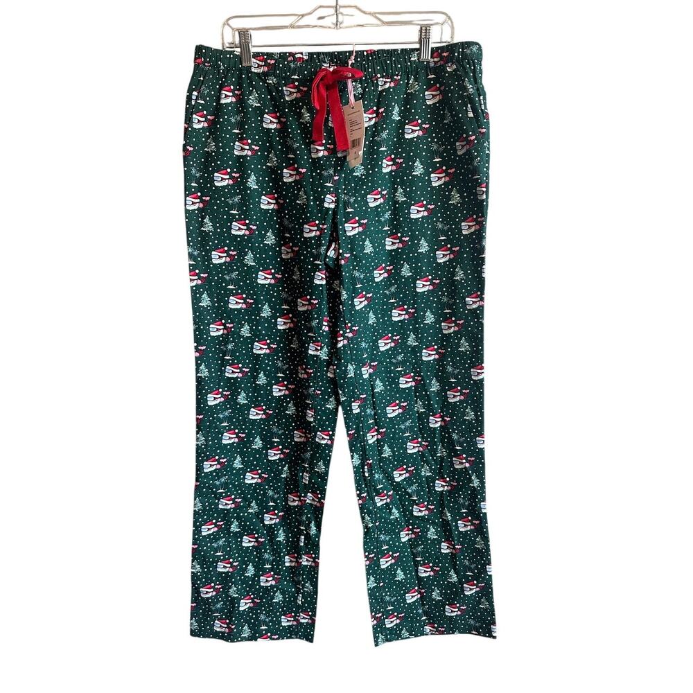 Vineyard Vines Skis and Trees Lounge Pajama Pant Green Winter Christmas S NEW